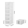Shoe Rack Fulmo White Hard plastic 25,5 X 34,5 X 105 CM