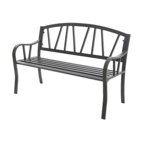 Banc avec Dossier Anthracite Fer (123 X 53 X 86 cm) Banc avec Dossier Anthracite Fer (123 X 53 X 86 cm)
