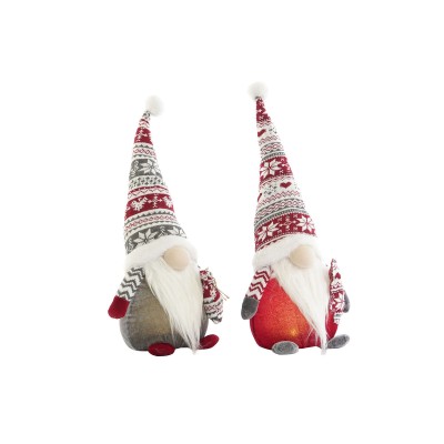Décorations de Noël DKD Home Decor Multicouleur Gnome 23 x 16 x 50 cm (2 Unités)