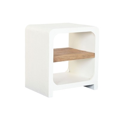 Nightstand Home ESPRIT White Natural 50 x 40,5 x 55,5 cm
