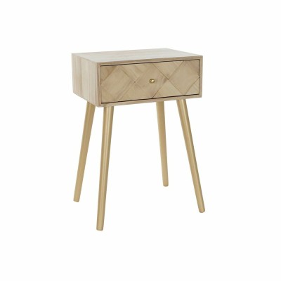 Nightstand DKD Home Decor Metal Pinewood (45 x 34 x 67 cm)