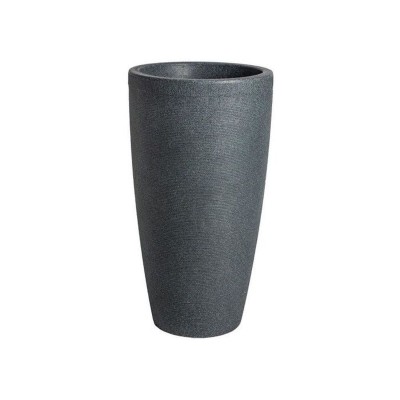 Plant pot Strata Grey Dark grey Plastic 40 x 40 x 75 cm