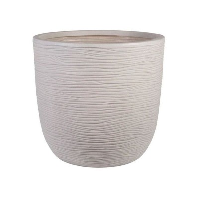 Plant pot Strata White Grey Plastic 42 X 41 X 42 CM