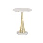 Side table Home ESPRIT White Golden 41 x 41 x 53 cm