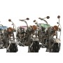 Decorative Figure Home ESPRIT Blue Green Pink Silver Motorbike Vintage 27 X 10 X 15 CM (3 Units)