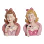 Figurine Décorative Home ESPRIT Jaune Marron Rose Femme 21,5 X 17,5 X 29 CM (2 Unités)