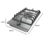 Gas Hob Cecotec Bolero Squad G 1200F Inox 3500 W 29 x 50 cm