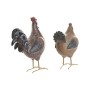 Figurine Décorative Home ESPRIT Marron Marron Clair Poule 24,5 X 12 X 29 CM (2 Unités)