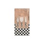 Cutting board Home ESPRIT White Black Natural Modern 20 X 38 X 1,5 CM (4 Pieces)