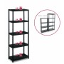 Shelves Terry 3060/5 Black Resin 5 Shelves