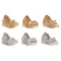 Figurine Décorative Home ESPRIT Gris Orange Chats 5 x 9 x 6 cm (6 Unités)