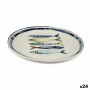 Assiette plate La Mediterránea Peixe 25,5 cm (24 Unités)