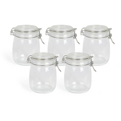 Pots Livoo Transparent Verre Borosilicaté 750 ml 5 Pièces