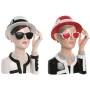 Figurine Décorative Home ESPRIT Noir Rouge Femme 17,5 X 14 X 27 CM (2 Unités)