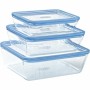 Ensemble de Boîtes à Lunch Pyrex Bleu Transparent 3 Pièces