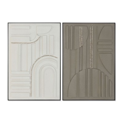 Canvas Home ESPRIT Brown Beige Modern Urban 82 x 4 x 122 cm (2 Units)