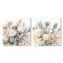 Canvas Home ESPRIT Flowers Shabby Chic 80 x 3 x 80 cm (2 Units)