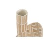 Set of 2 Vases Home ESPRIT White Brown Resin Bamboo Natural Tropical 47 X 13 X 52 CM (2 Pieces)