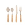Cutlery Home ESPRIT Silver Natural Stainless steel Rattan 4,5 X 2 X 21 CM 16 Pieces