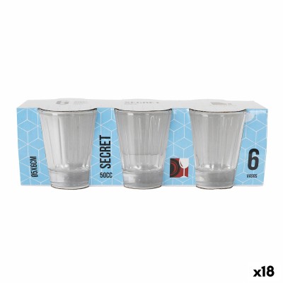 Set of Shot Glasses Arcoglass Secret 50 ml 6 Pieces (18 Units)