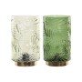 Décoration lumineuse Home ESPRIT Métal Verre Tropical 14 x 14 x 26 cm (2 Unités)