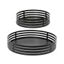Set of trays Decoris Black Iron (2 Units)