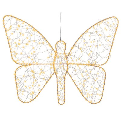 Lighting decoration Lumineo Golden Metal Butterfly 43 x 58 cm