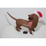 Decorative Figure BASIC & CO Brown Dog Father Christmas Hat 70 x 12 x 43 cm
