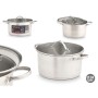 Casserole avec Couvercle Kinvara Argenté 31,7 x 16,5 x 24 cm 30,5 x 14 x 23,5 cm 31 x 14 x 23,5 cm