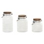 Set de 3 Boites Home ESPRIT Transparent Naturel 950 ml 1,2 L 3 Pièces