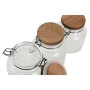 Set de 3 Boites Home ESPRIT Transparent Naturel 950 ml 1,2 L 3 Pièces