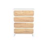 Chest of drawers Home ESPRIT White Natural Mediterranean 80 x 42 x 106 cm