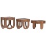 Set of 3 tables Home ESPRIT Brown 44 x 44 x 45 cm