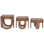 Set of 3 tables Home ESPRIT Brown 44 x 44 x 45 cm
