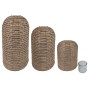 Bougeoir Home ESPRIT osier Verre 40 x 40 x 83 cm
