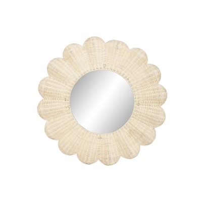 Wall mirror Home ESPRIT Natural Boho 91 x 6 x 91 cm