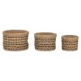 Decorative basket Home ESPRIT Black Natural Jute Seagrass (3 Pieces)