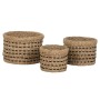 Decorative basket Home ESPRIT Black Natural Jute Seagrass (3 Pieces)