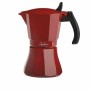 Italian Coffee Pot JATA Cafetera de inducción roja vulcano Red Aluminium 12 Cups (1 Unit)
