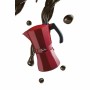 Italian Coffee Pot JATA Cafetera de inducción roja vulcano Red Aluminium 12 Cups (1 Unit)