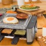 Cecotec Raclette Cheese&Grill 16000 Inox Allstone 1400W Stone Plate 8 Pers. Black