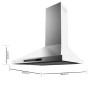 Cecotec Hotte Conventionnelle Acier Inoxydable 60 cm Bolero Flux PT 605500 A++
