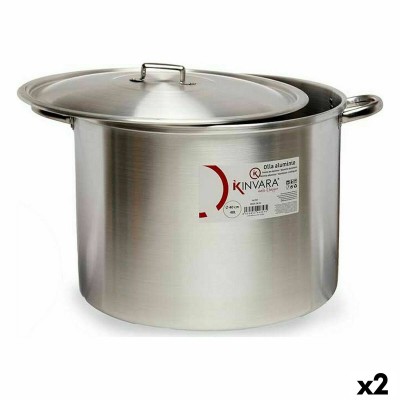 Casserole with Lid Kinvara Silver Aluminium 53 x 34 x 43 cm (2 Units)