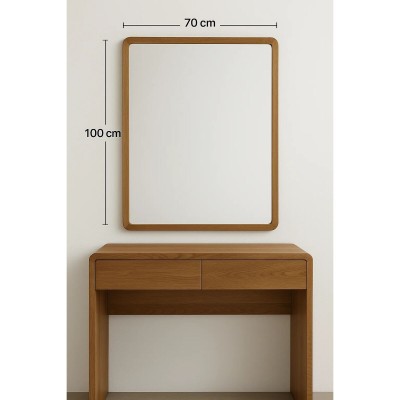 Miroir mural Home ESPRIT Marron Naturel Urbaine 70 x 3 x 100 cm