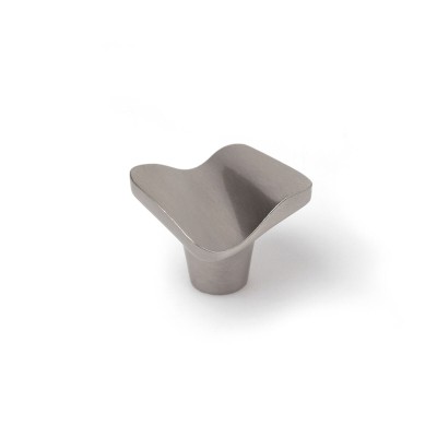 Pommeau Rei 749 Métal 32 x 31 mm Satiné nickel 4 Pièces