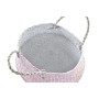 Panier DKD Home Decor Rose Bleu ciel Bicolore Fibre naturelle méditerranéen 25 x 25 x 25 cm