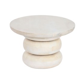 Table d'appoint Home ESPRIT Blanc Bois de manguier Bois MDF 50 x 50 x 33 cm Table d'appoint Home ESPRIT Blanc Bois de manguier Bois MDF 50 x 50 x 33 cm