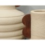Vase Home ESPRIT Marron Beige Terre cuite Bois de manguier 28 x 28 x 33 cm