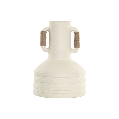 Vase Home ESPRIT Blanc Marron Clair Terre cuite