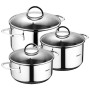 Batterie de Cuisine Bergner Classic Argenté 6 Pièces